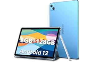 DOOGEE Tablet 10,1 cala, tablet 15 GB RAM 128 GB ROM (1 TB rozszerzany), Android 12 5G + 2,4G WiFi |13 MP + 8 MP | Ekran HD IPS |8300mAh | Bluetooth 5.1| Niebieski długopis dotykowy