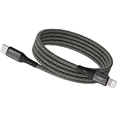 Type C-Lightning Uyumlu &Ouml;RG&Uuml;L&Uuml; Kablo, 27Watt PD Hızlı Şarj, REMORAX Wahoo (1Ad x 1Metre F&uuml;me)