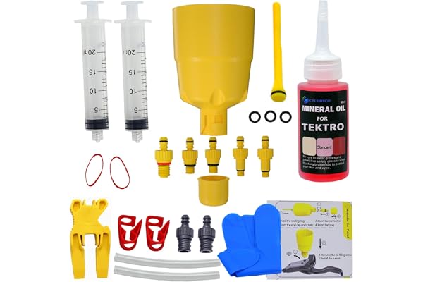 CYCOBYCO Kit de Purge pour Freins à Disque hydrauliques TEKTRO-TRP I kit de Purge avec Huile minérale hydraulique pour Freins à Disque Purge Parfaite du Frein de vélo