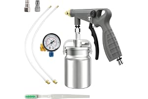 Tryckkoppspistol, sprutpistol för underrede med 1 100 ml tank av robust stål, rak och 360° sprayslang, bilrostskydd underrede