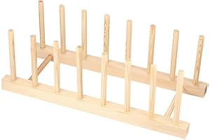 YUECHENGGUI Tellerständer, Topfdeckelhalter Bambusholz Abtropfgestell Holz Geschirrabtropfgestell Dish Drying Rack für Küchenschrank, Geschirr, Bücher, Weinglas, Schneidebretthalter, Geschirrabtropfer für Küche