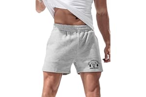 palglg Hombre Pantalónes Cortos para Culturismo Gimnasio Shorts Algodón