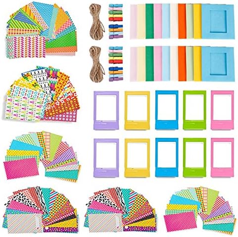 Feelones 10-in-1 Instant Camera Accessories Kit for Fujifilm Instax Mini 8, Mini 9, Mini 8+, Mini 70, Mini 7, Mini 7s, Mini 25, Mini 90 and Mini 50s - Assorted Accessory Pack of Sticker Frames