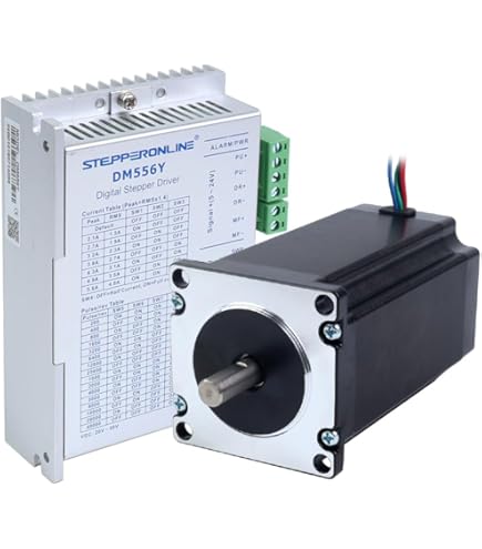STEPPERONLINE 1 eje motor paso a paso CNC, kit 3,0 Nm, 4,2 A, 10 mm ranura Nema 23, motor paso a paso 1,8-5,6 A, 20-50 CC, para máquina de grabado CNC, impresora STEPPERONLINE 1 eje motor paso a paso CNC, kit 3,0 Nm, 4,2 A, 10 mm ranura Nema 23, motor paso a paso 1,8-5,6 A, 20-50 CC, para máquina de grabado CNC, impresora