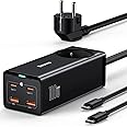 Baseus USB C-Laddare 100W, USB C-Strömförsörjning PD Multipelladdare med 1 AC-uttag + 4 portar, USB C-Laddningsstation för Ma