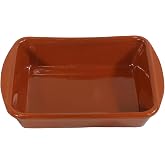 Fackelmann Traditional Clay Pot, Cannelloni Fountain, Rustic Ceramic Casserole, Suitable for Gas and Electric Cookers, Microw