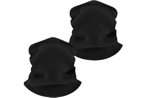 TAGVO Winter Fleece Neck Warmer, Soft Double Layer Fleece Thick Thermal Neck Gaiter Elastic Multifunctional Scarf Windproof Skiing Neck Tube Ear Warmer Balaclava Hood Unisex for Outdoor Sports