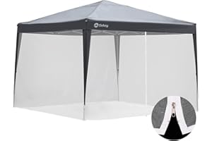 Sekey Moskitiera do pawilonu 3 x 3 m, z zamkiem błyskawicznym i taśmami na rzepy, ochrona przed owadami, siatka na komary,
