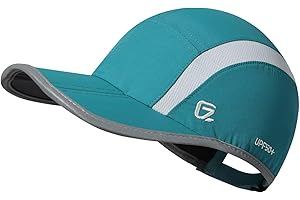 GADIEMKENSD UPF50+ Folding Outdoor Hat Unstructured Reflective Design Breathable Soft Sport Cap for Outdoor Sport