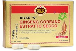Naturando Ginseng Estratto Secco Bilan G Tonico adattogeno antiaffaticamento - 40 Capsule vegetali