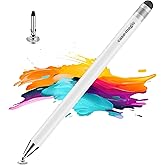 Case-Magic 2 in 1 Universal Stylus Pen with Fine Point Disc Tip+ Rubber Fiber Tip| for Smartphone/Tablet/iPad/Pro/Air/iPhone/