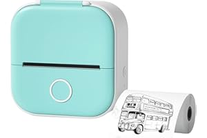 Hokuto Doodle Dash Printer, Doodle Dash Pocket Printer, Mini Pocket Printer, Printago Inkless Printer, 2023 New Portable Instantly Sticker Printer, DIY Scrapbook (Cyan)