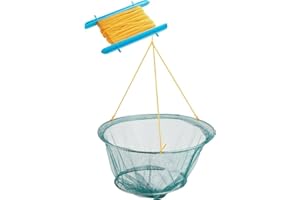 Yello Crab Line with net, drop net for Crabbing and Small Fishing, Assorted Colours