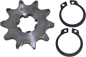 Trkimal Motorcycle Front Sprocket for 50cc 70cc 90cc 110cc 125cc Dirt Pit Bike Mini Bike TaoTao Roketa Coolster Sunl Lifan Loncin ATV Quad 4 Wheeler Moped (17MM, 420-10T)