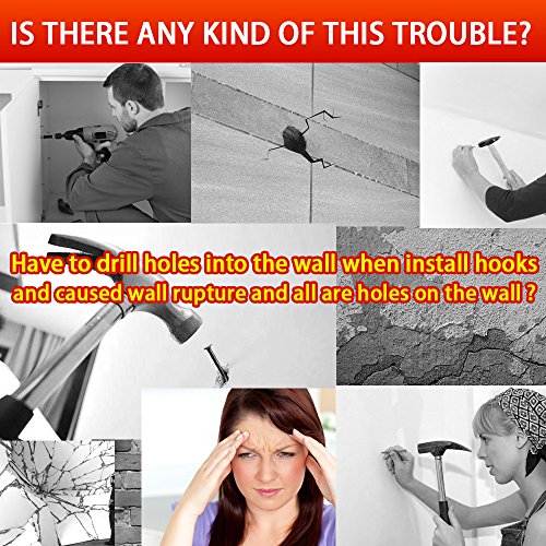 SPAHER Selbstklebend Handtuchhaken Haken Wasserdicht 304 Edelstahl 3M Badezimmer Abnehmbare Toilette Hut Robe Schränke Mantel Sticky Storage Wandaufhängung Rack Rail Bad Handtuchhalter 4 Pack - 2