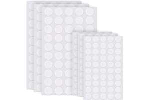 SUBTAVIK 300 Stück klarer Kitt doppelseitige Klebepunkte entfernbarer runder Kitt wasserdichter Klebekitt spurloser Klebekitt für Glaswand Metall Holz Keramik Kunststoff (10 mm + 15 mm)