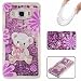 Produktbild KSHOP Schutzhülle Samsung Galaxy J5 (2016)J510 Hülle Schale Etui TPU Silikon Transparent Hardcase,3D Kreative Liquid Bling Hülle Case Dynamisch Treibsand Flüssige Fließend Wasser Glitter Glitzer Glanz Sparkle Klar Hart Plastik Tasche Kristall Handytasche Rückseite - Lila Treibsand Bär Treibsand