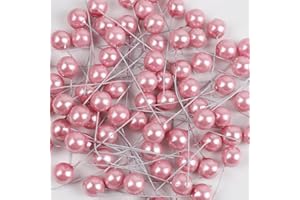 Whakano 20 Stück Künstliche Beeren 12mm,Dekorative Beerenstiele,Beeren Früchte,für DIY Handwerk Dekoration,Weihnachtsbaum Weihnachtskranz Tischdeko,Hochzeit,Home Decoration,Rosa