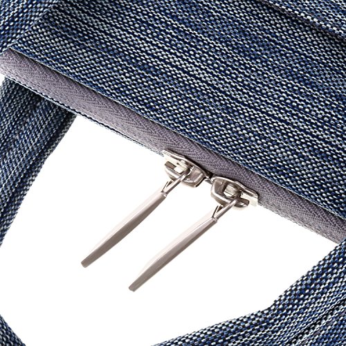 ivencase – Hülle Aktentasche Tasche Schultertasche für 15-15.6 Zoll Laptop / Notebook / Computer / MacBook Pro 15.4 / MacBook Pro with Retina Display 15.4 – blau - 4