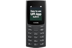 Nokia All-New 105 Single Sim Keypad Phone with Built-in UPI Payments, Long-Lasting Battery, Wireless FM Radio | Charcoal