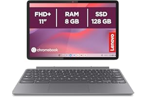 Lenovo Duet Chromebook 11” FHD+ (1920x1200), MediaTek Kompanio 838, RAM 8GB, Memoria 128GB, Schermo Touch, Chrome OS, Folio Stand e Tastiera inclusi, Compatibile con Microsoft 365