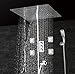 Produktbild WEITING Körpermassage Jets Dusche Panel mit Messing-Tülle Dusche Unterputz- und LED-Dusche-Kopf-Regen Wasserfall-Dusche