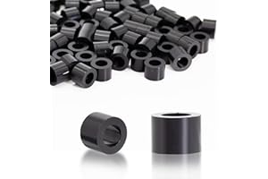 KINETOX 100 Stk Distanzhülsen M8 ABS Abstandshalter Kunststoff (Schwarz) Gummi Distanzhülsen kunststoff Isolierung Distanzscheiben für M8 Schrauben 14x10mm für Leiterplatten | Elektrisch isolierend
