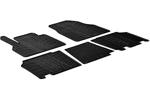 GLEDRING Set tapis de caoutchouc compatible avec Renault Kangoo 2008- & Mercedes Citan 2012- (TK profil 5-pièces)