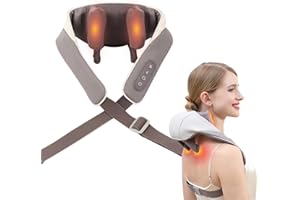 LIARTY New Upgraded Neck Massager with Heat, Shiatsu Shoulder Massager Deep Tissue Kneading, Electric Massager for Neck (Greater Intensity)