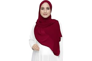 Lina & Lily Damen Muslim Premium Chiffon Hijab Kopftuch Schal aus Leicht Stoff