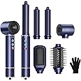 5 in 1 Hair Dryer Brush, 1300W 110000 RPM High-Speed Negative Ionic Hair Dryer, Air Styling Curling Iron, 3 Temps 3 Wind Powerful Hot Air Brsuh, Oval Brush, Hair Straightener Brush, Hair Styler Tools
