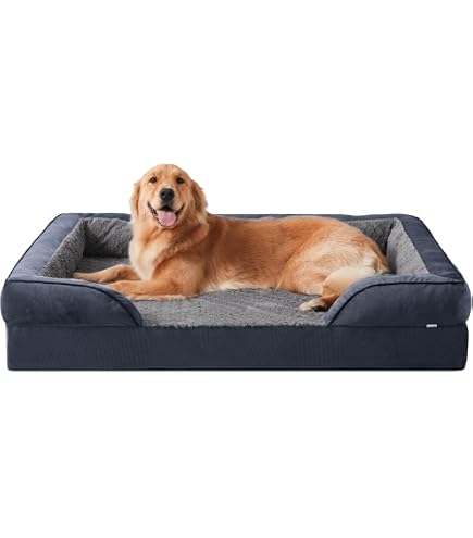 Furhaven Cooling Gel Dog Bed For Large Dogs - Orthopedic L-Shaped Chaise, Removable Cover, Jumbo/XL - View #9