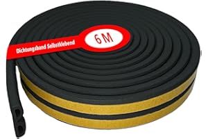 ZHENSFLOURISH Guarnizione Finestra, 6M Paraspifferi Finestre, Antispifferi Finestra, Parafreddo per Finestre, Per l'isolamento Acustico, la Protezione Dalla Polvere, la Protezione Dagli urti, Nero, sigillante