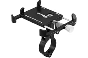 GUB Pro2 Fahrrad Handyhalterung aus Aluminium für Motorrad, Scooter, e-Bike. Universal Handy-Lenker-Halterung für Smartphones 4,7-7,2 Zoll, schwarz