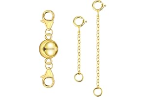 ALEXCRAFT 925 or à ressort pour collier bracelets boucles de connexion, 14K plaqué or connecteur magnétique chaîne fabrication de bijoux