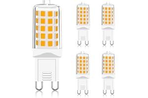 G9 LED Bulbs Warm White Light 2700K LED Bulb Dimmable Pack of 5, 4W Equivalent to 40W Halogen Bulb, G9 Bulb 450 Lumens No Fli