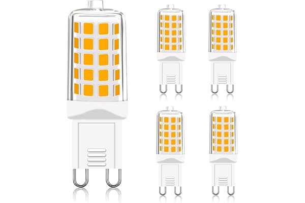 G9 LED Varmvit Dimbar, 2700K 230V 4W Ersättnings 40w G9 Halogenlampa, 4W T4-glödlampa G9 LED lampa 450Lm Varmvit för inomhus- och utomhusdekoreringsbelysning Ingen flimrande glödlampa 5pcs