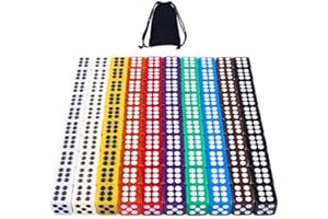 SIQUK 100 Stück Würfel Bunt 6 Seitig Würfel 12mm Würfel für Tenzi Casino Würfelspiele Tischspiele, 10 Farben