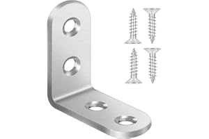 Bolatus 20 Stk Winkelverbinder 40×40mm Metallwinkel 90 grad Edelstahl Winkel mit 80 Schraube für Fest Verbunden Tabelle Stuhl Bücherregal Möbelwinkel