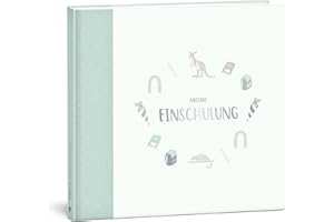 mintkind® Einschulung Gästebuch Mint I Gäste- & Erinnerungsalbum Einschulung | Einschulungsbuch Mädchen & Junge | Schuleinführung Schulanfang Geschenke | Schulkind Einschulung Geschenk Schulstart