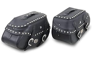 HEPCO&BECKER H&B Motorrad Satteltaschen für Motorrad Taschen Ledersatteltaschenpaar Buffalo Custom 60 Liter für C-Bow, Unisex, Chopper/Cruiser, Ganzjährig, schwarz