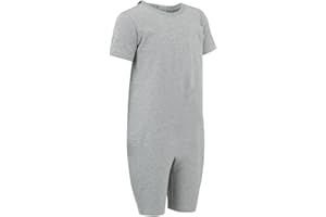 SpecialKids.Company Kaycey Zip back Short Sleeve Short Leg Knee Length Jumpsuit, Adaptive Clothing For Adults & Kids with Special Needs