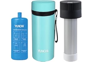 YUNCHI Nevera eléctrica para insulina de 2 – 8 ℃, refrigeración automática de circulación por USB, horas ilimitadas + TSA Biogel Medical Insulin Cooler – Mantiene hasta 7 plumas (azul, verde EU-1)