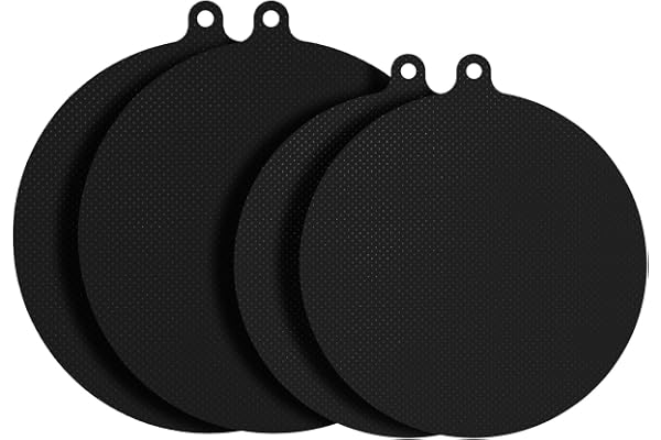 AUAUY 4 st Induktionsskyddsmatta Set(0,7mm), täckning värmebeständig silikon skyddsmatta hällskydd, induktionsfält mot repor