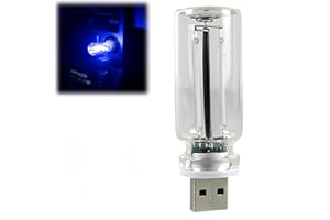 KUYTUE Dimmable Usb Touch Control Led Lights,Usb Led Car Interior Atmosphere Light,Car Us/b Light Touch Dimmable L/ed Filament L/amp,Cute Interior Truck Lights,Portable Mini Ambient Light Retro L/amp (Blue)