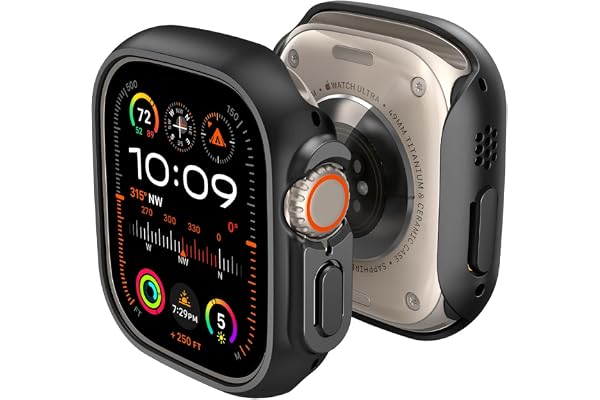 Spigen tunn passform fodral för Apple Watch-serien | Hårt PC-fodral med lätt stötsäkert stötfångare, repbeständigt skydd med smal passform