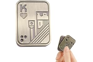 AOEVUIR Metal Poker Fidget Slider Giocattolo Agitatore Anti-Stress per Adulti Ansia Magnetica Calma lo Stress