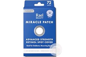Rael Pimple Patches, Miracle Retinol Spot Cover - Hydrocolloid Acne Patch for Face, Absorbing Zits & Blemishes, PM Advanced Treatment, Facial Sticker (72 Count)