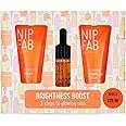 Nip + Fab Brightness Boost Vitamin C Gift Set Designed to Brighten, Smooth and Hydrate Your Skin, Vitamin C Serum, Gel Cream and 15% Vitamin C Concentrate, Secrent Santa Gift, Stocking Filler