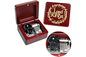 Sinzyo Pozytywka drewniana Boże Narodzenie Walentynki Prezent urodzinowy(The Lord of Rings-Czerwone drewniane pudełko)